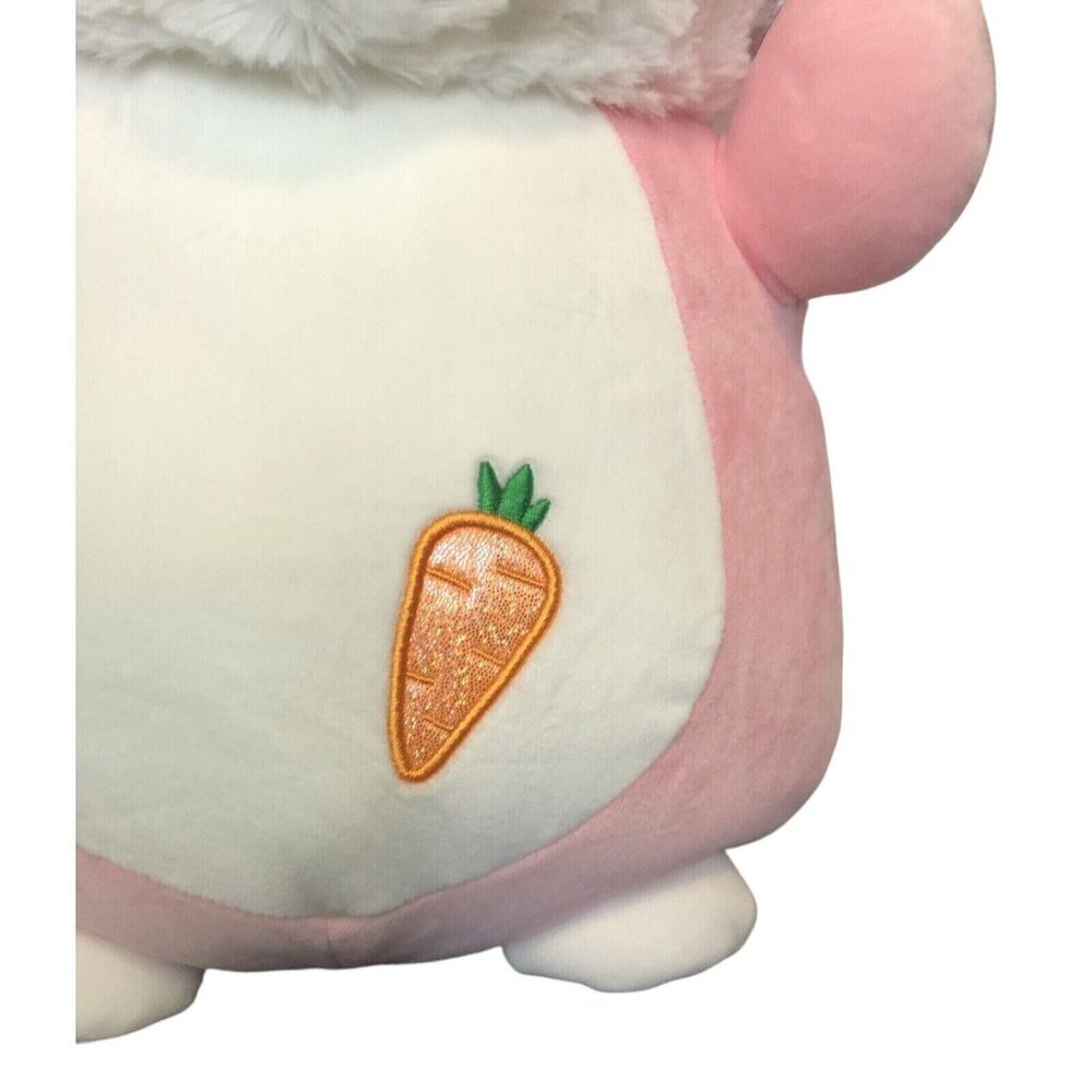 Bop Pink Bunny Easter Squishmallows 12” Plush Stuffed Animal w/Carrot Kellytoy - Picture 4 of 7